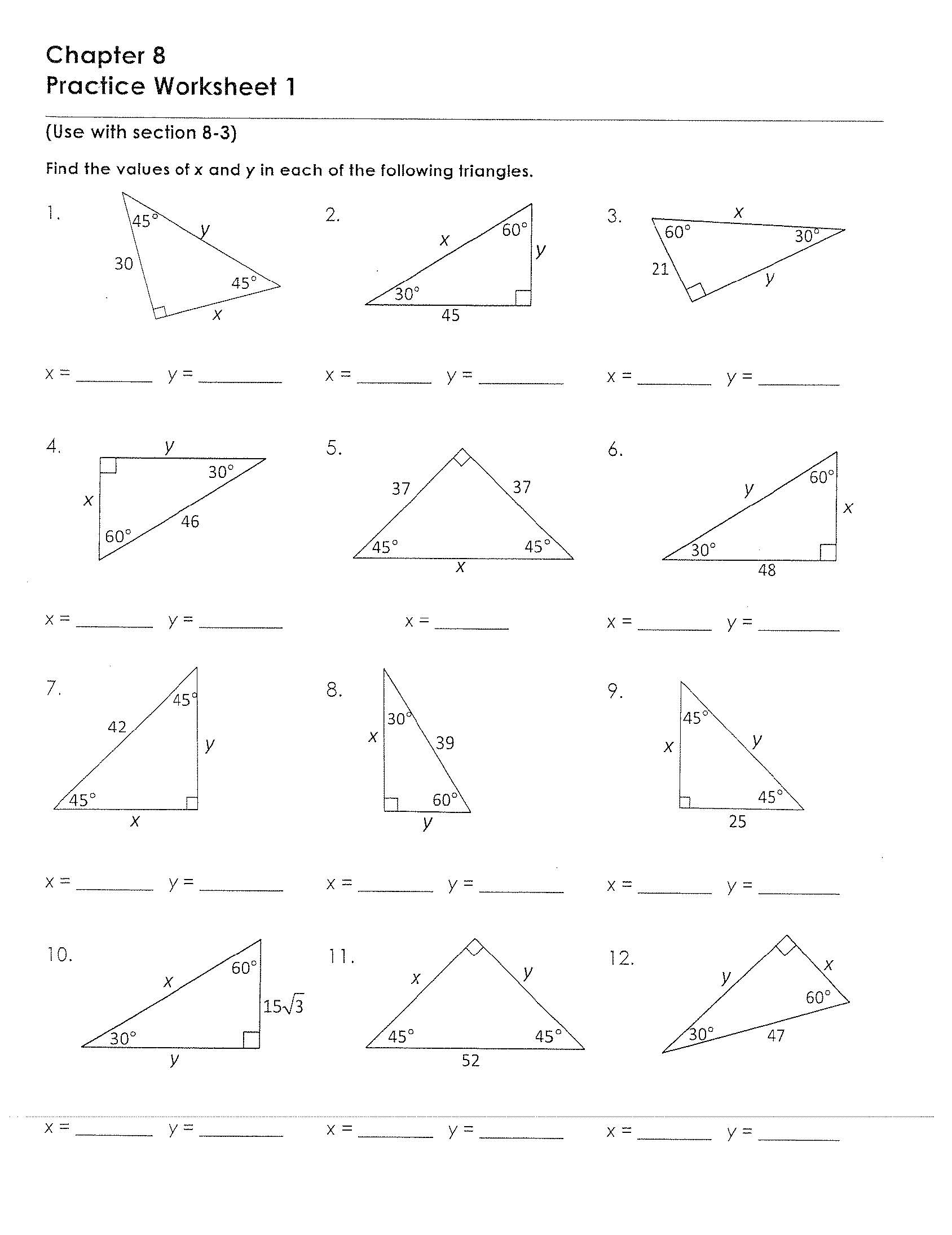 Sin Cos Tan Worksheet With Answers